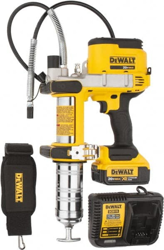 DeWALT DCGG571M1 Battery Powered Grease Gun: 10,000 psi Max, 16 oz Cartridge