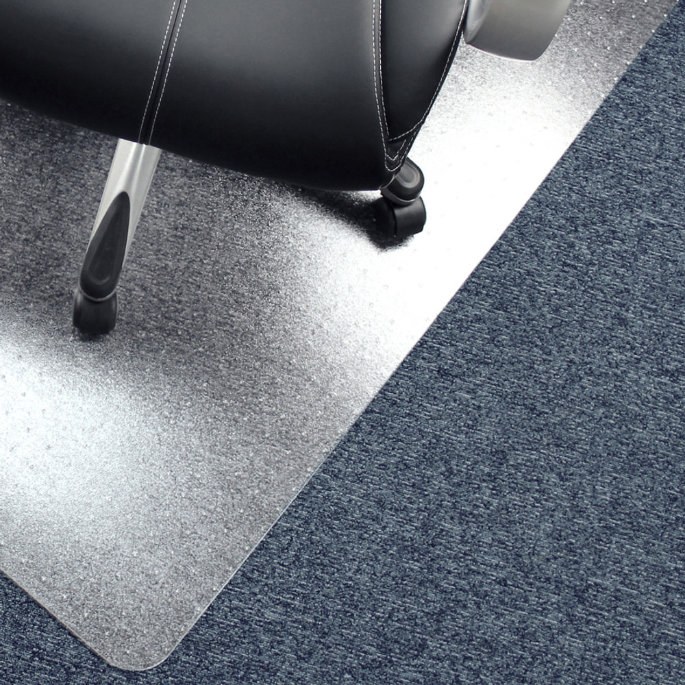 Floortex PF1113425EV Advantagemat&reg; Phthalate Free Vinyl Rectangular Chair Mat for Carpets up to 1/4" - 45" x 53"