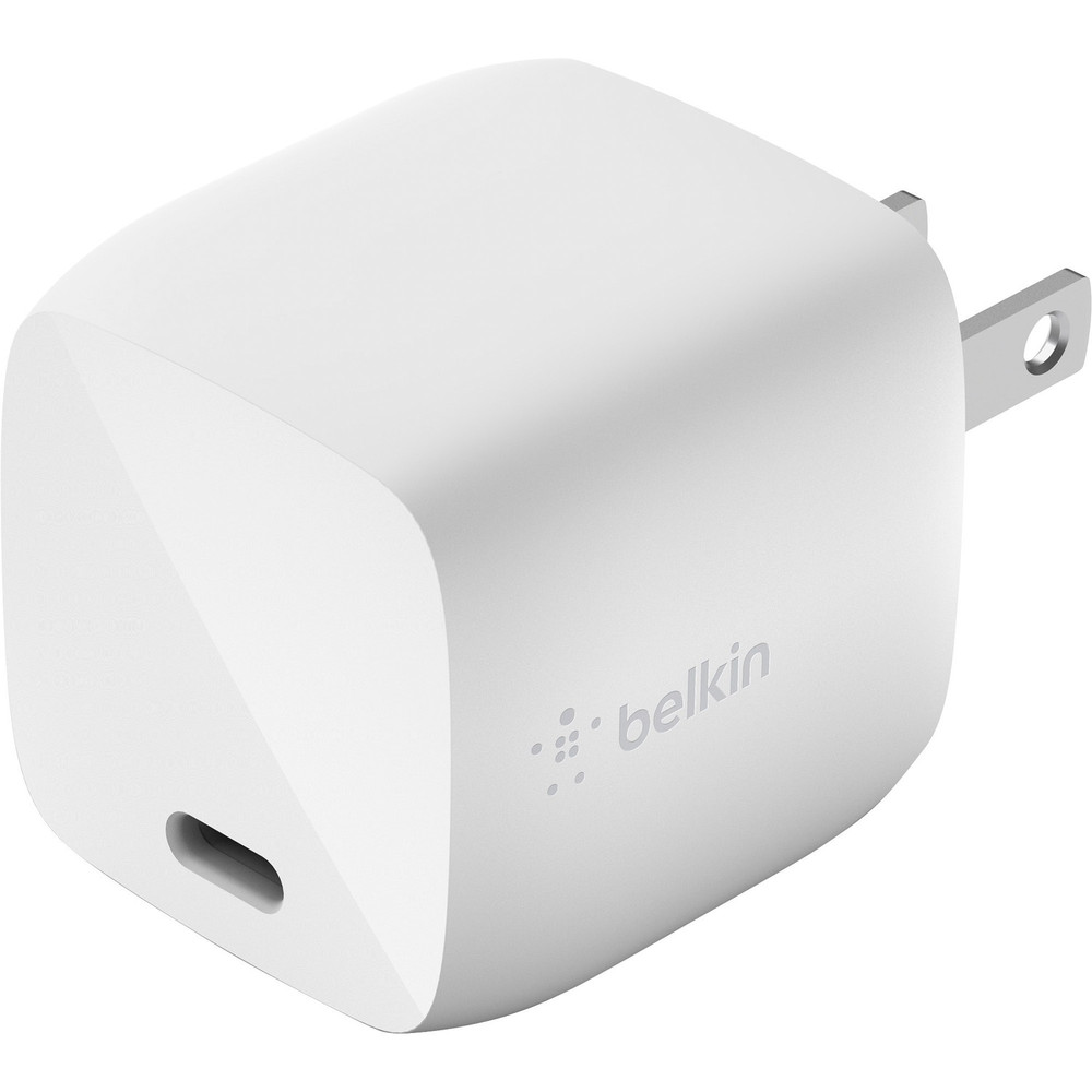 Belkin International, Inc Belkin WCH001DQWH Belkin BoostCharge 30W USB-C Power Delivery GaN Wall Charger - Power Adapter