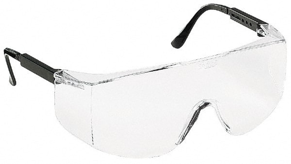 MCR Safety TC110 Safety Glass: Scratch-Resistant, Polycarbonate, Clear Lenses, Frameless, UV Protection