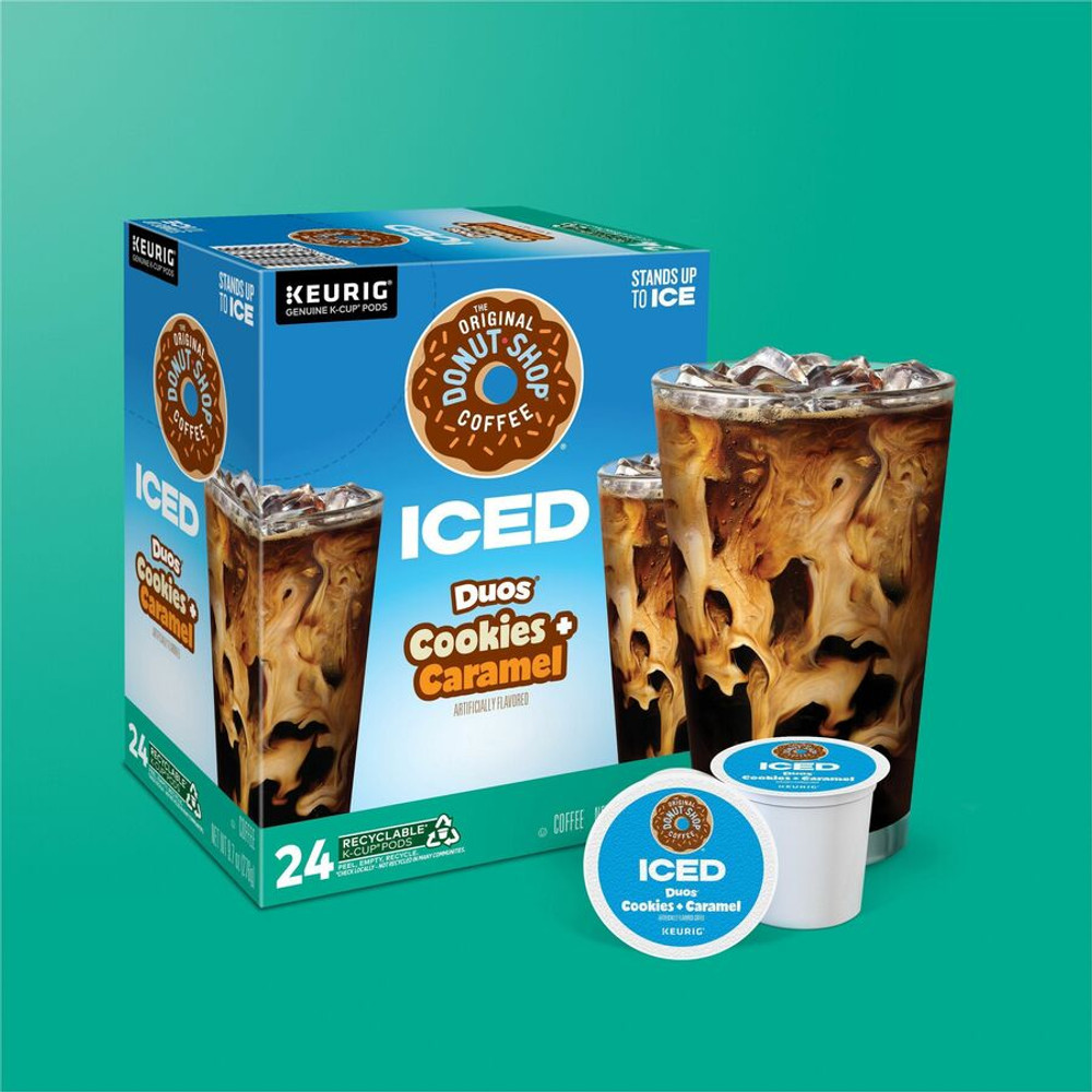 Keurig Dr Pepper Inc. Dr Pepper Snapple 9881 The Original Donut Shop&reg; K-Cup Iced Duos Cookies and Caramel Coffee