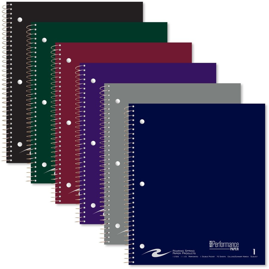 Roaring Spring Paper Products Roaring Spring 11299cs Roaring Spring WB Notebook 11" x 9" Law Ruled