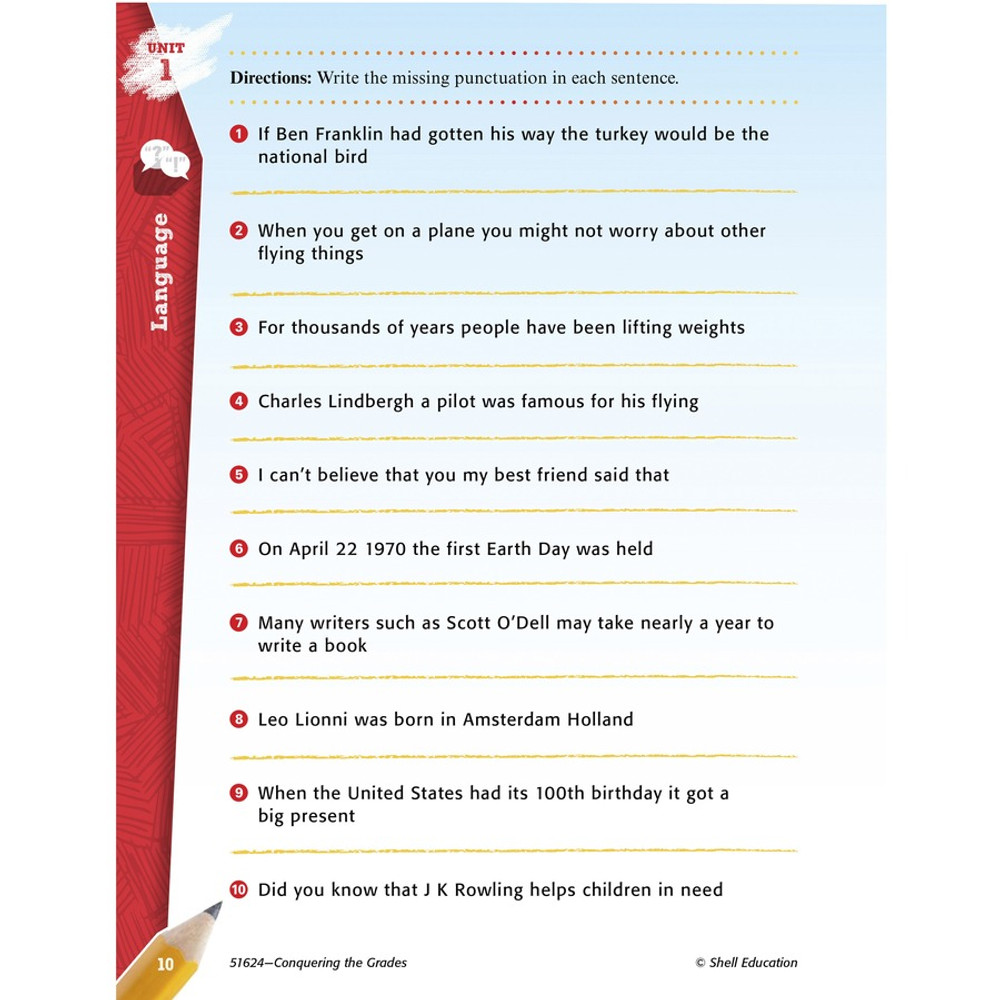Shell Education 100713 Shell Education Conquering Fifth Grade 4-book Set Printed Book