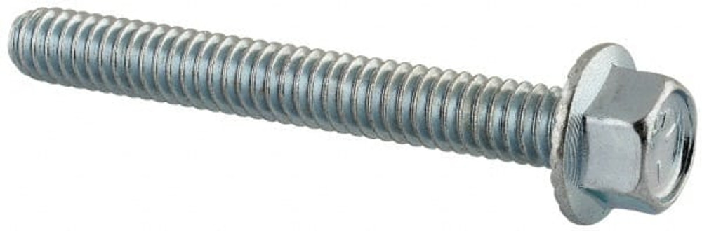 Value Collection 825066MSC Serrated Flange Bolt: 1/4-20 UNC, 2" Length Under Head, Fully Threaded