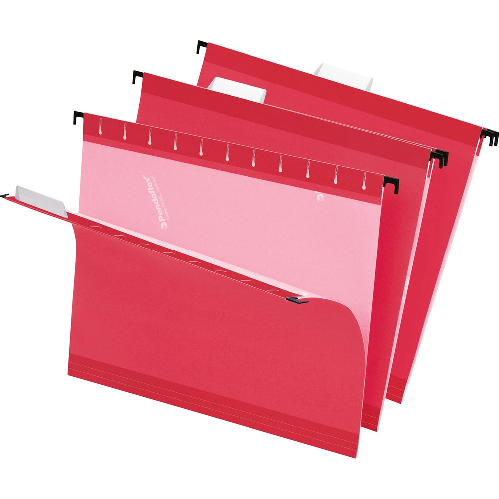 TOPS Products Pendaflex 4152 1/5 RED Pendaflex 1/5 Tab Cut Letter Recycled Hanging Folder