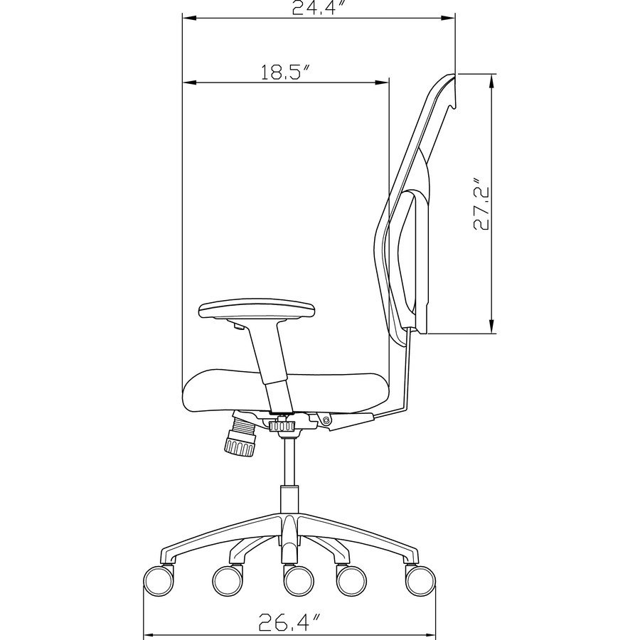 Lorell 85036 Lorell Elevate Mesh Mid-Back Office Chair