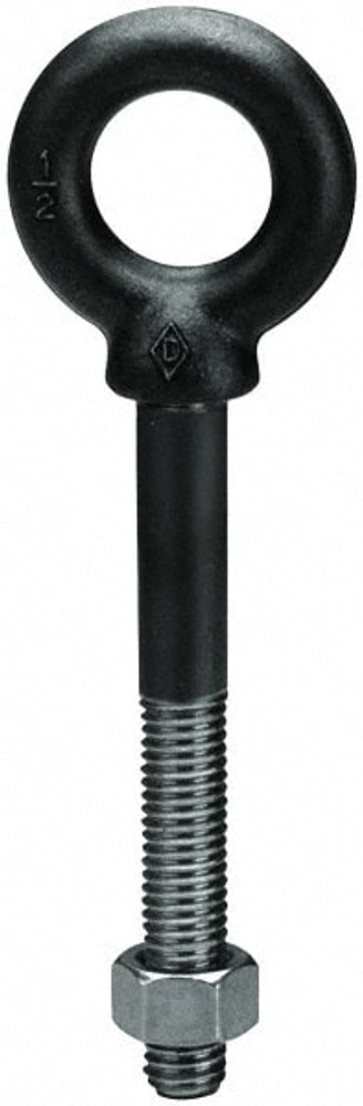 MSC 08662-2 Fixed Lifting Eye Bolt: With Shoulder, 2,200 lb Capacity, 1/2 Thread, Grade 316 Stainless Steel