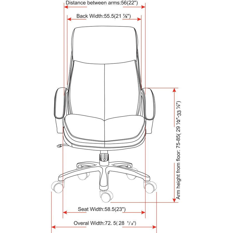 Lorell 67004 Lorell Big & Tall High-Back Chair