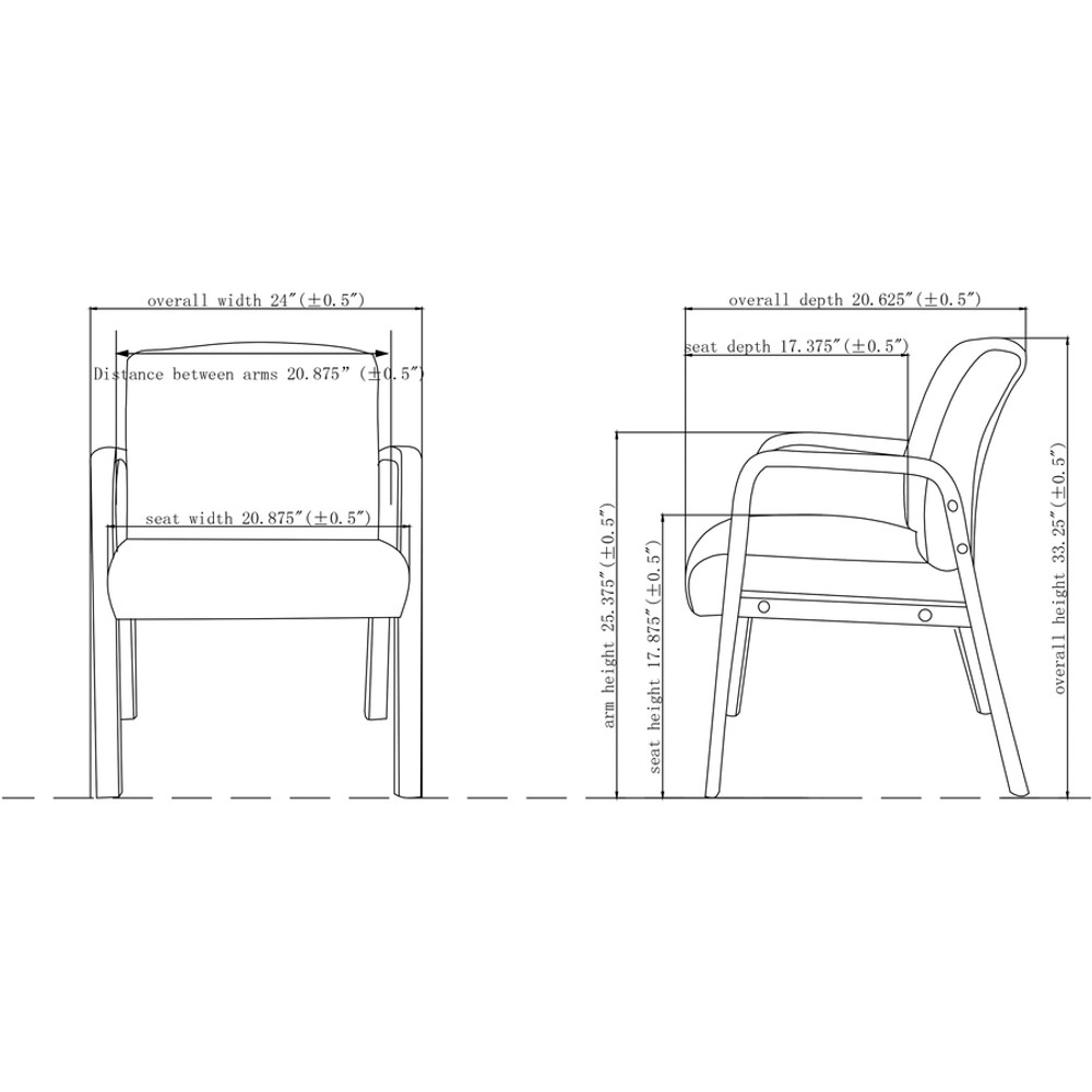 Lorell 20026 Lorell Upholstered Guest Chair