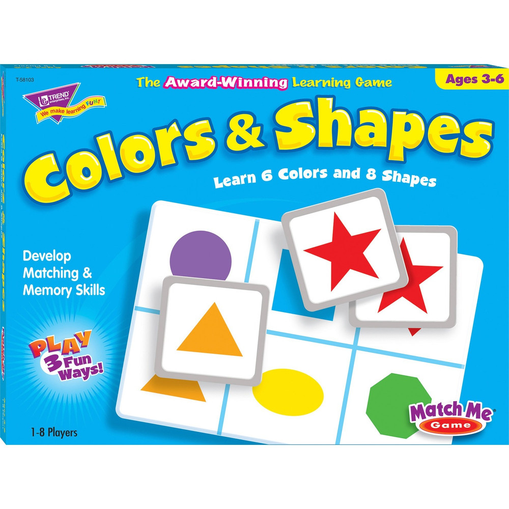 TREND Enterprises Inc. Trend 58103 Trend Colors/Shapes Match Me Learning Game