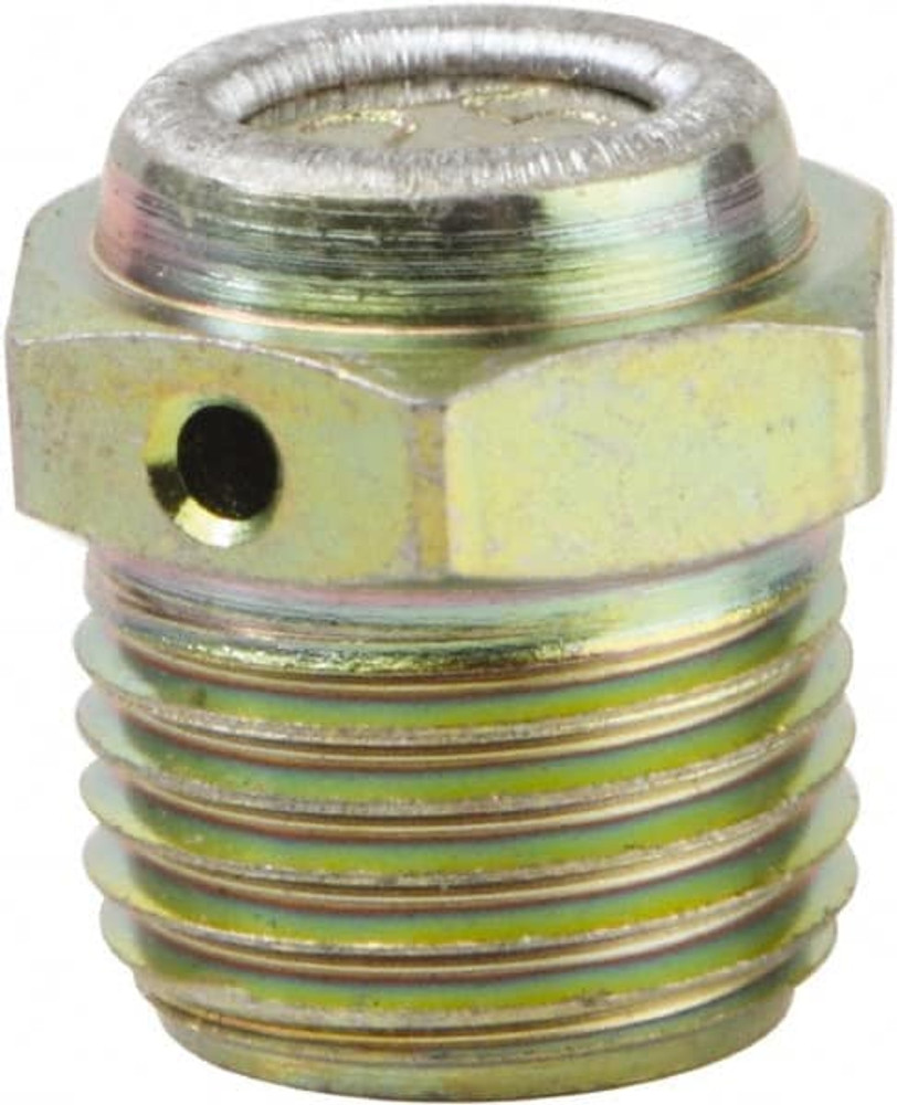 PRO-LUBE PRF1827S1525ST5 1/8 Thread, 15 to 25 psi Relief Pressure, Steel, Zinc Plated, Pressure Relief Fitting