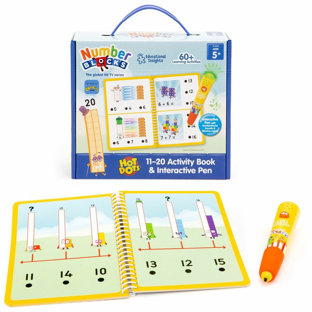 Learning Resources Hot Dots 2551 Hot Dots Numberblocks Activity Book Interactive Printed Book