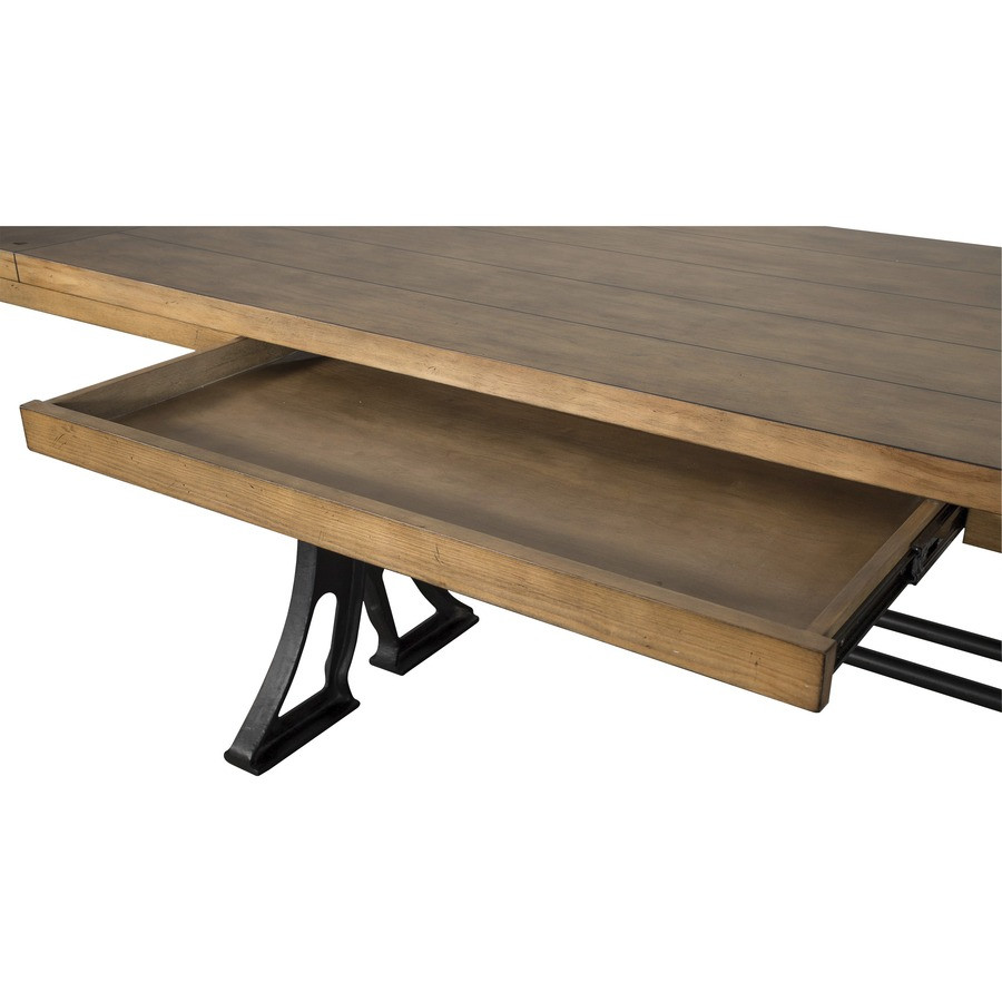 Martin Furniture Martin IMTE384TBLBR Martin Toulouse Writing Desk with Heavy Cast Legs