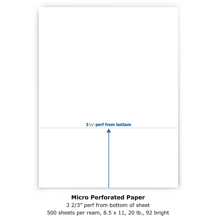 Paris Corporation Printworks 04124 PrintWorks Professional Pre-Perforated Paper for Invoices, Statements, Gift Certificates & More
