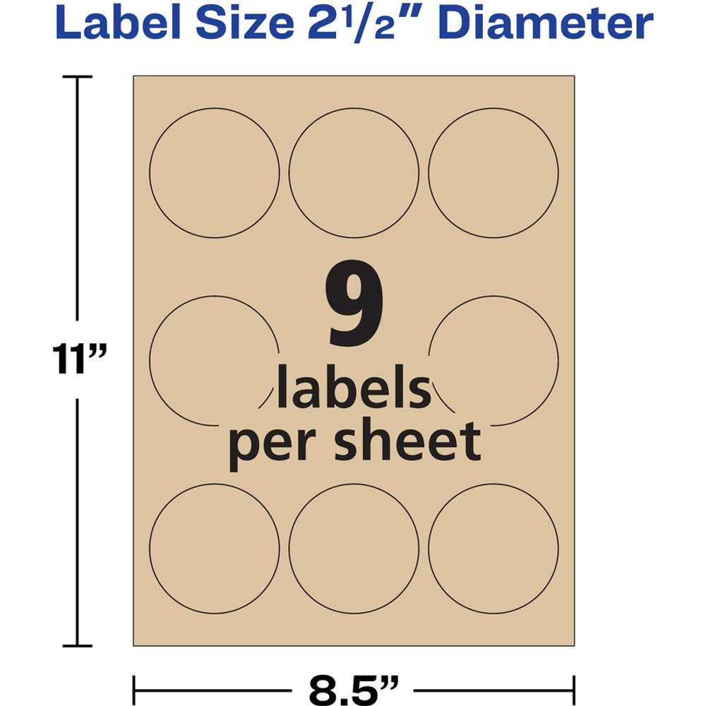 Avery Avery&reg; 22818 Avery&reg; Print-To-The-Edge Kraft Brown Labels