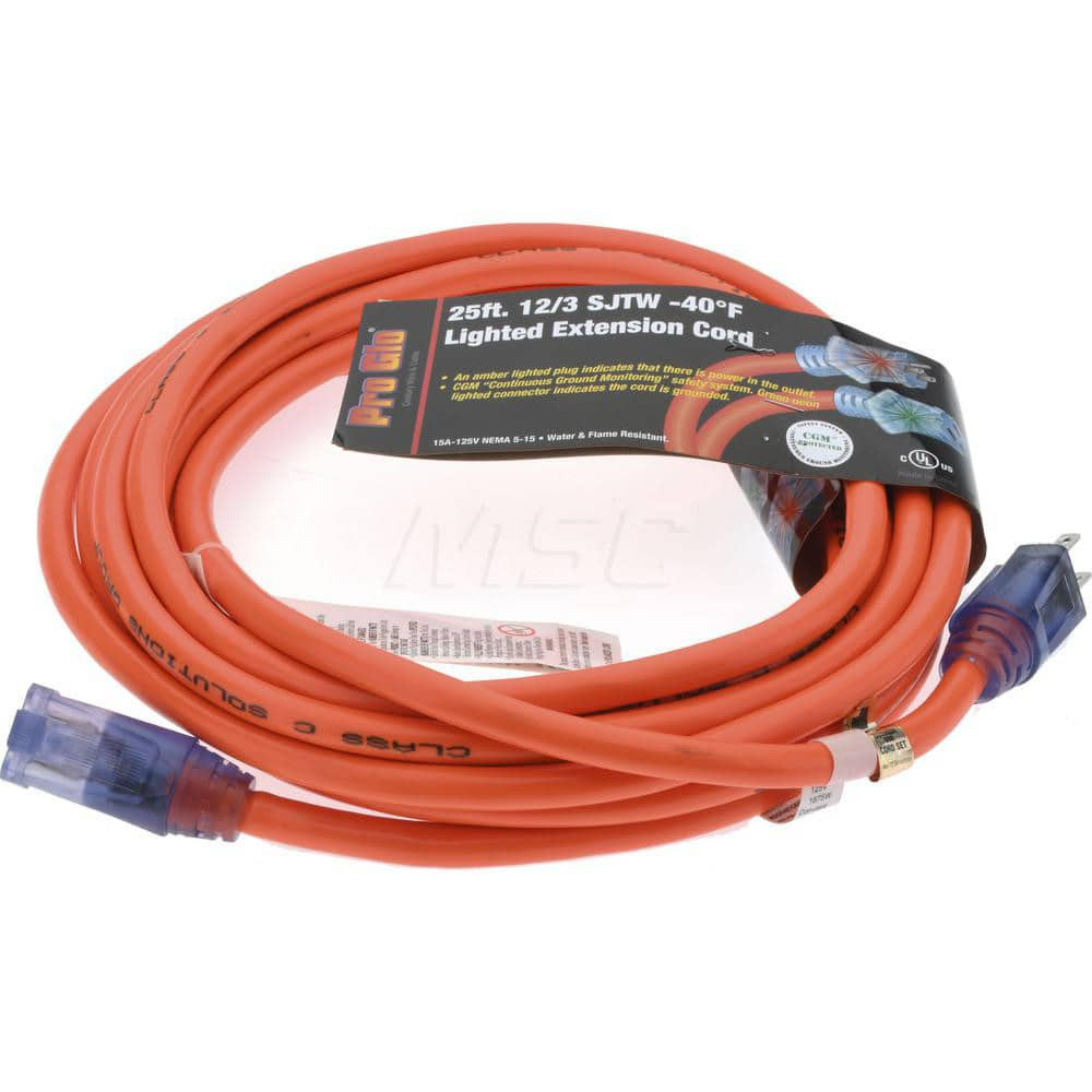 Value Collection D17442025 25', 12/3 Gauge/Conductors, Orange Extension Cord