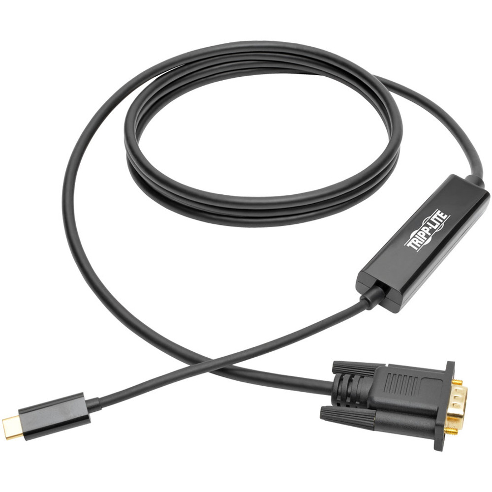 Tripp Lite by Eaton U444-006-V Tripp Lite by Eaton USB-C to VGA Active Adapter Cable (M/M), Black, 6 ft. (1.8 m)