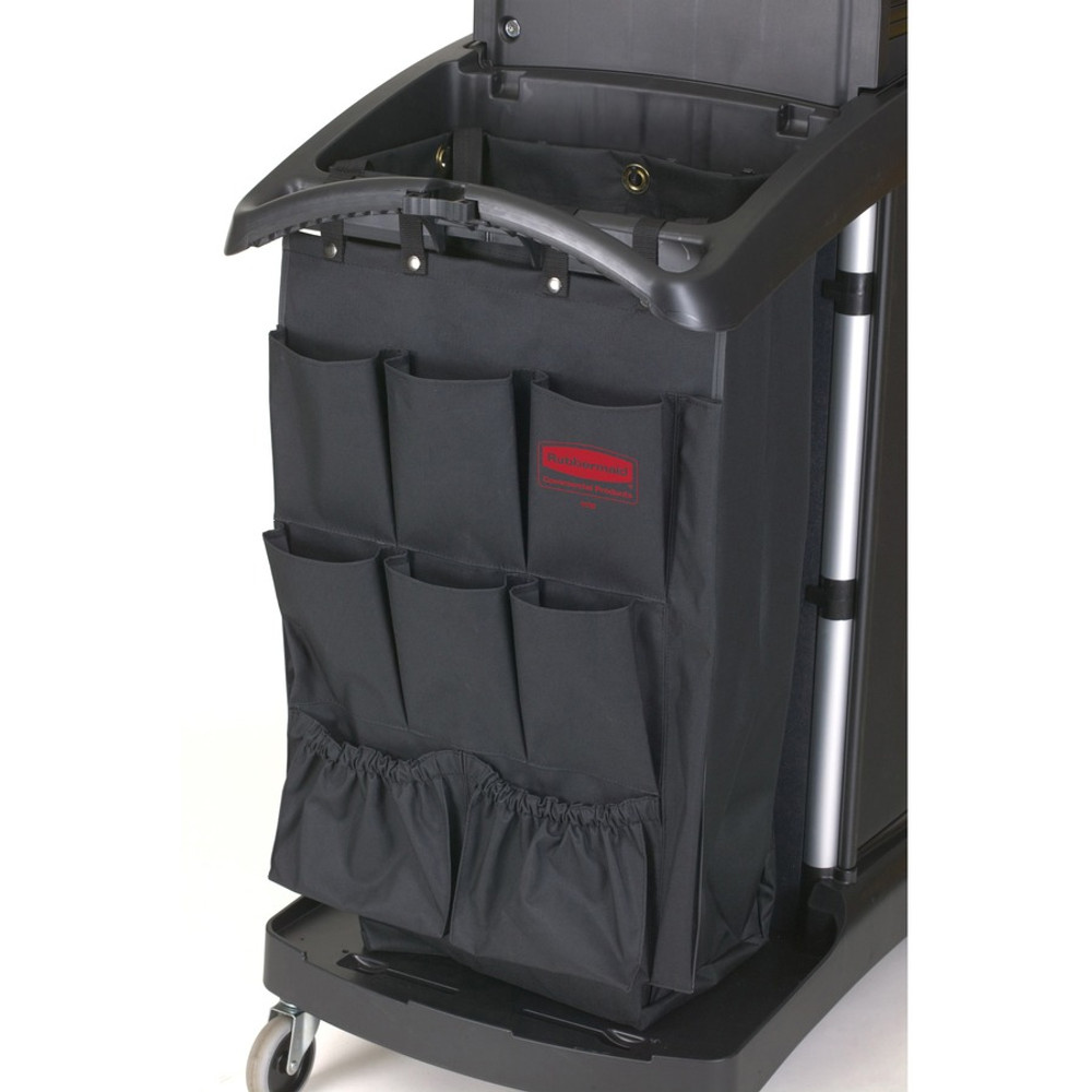 Newell Brands Rubbermaid Commercial FG9T9000 BLA Rubbermaid Commercial Janitor's Cart 9-pocket Hanging Organizer