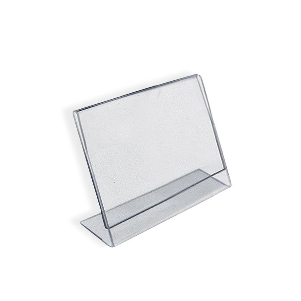 AZAR DISPLAYS 112742  Acrylic L-Shaped Sign Holders, 2in x 3in, Clear, Pack Of 10