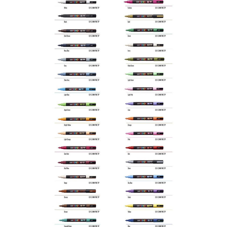 uni-ball Corporation uniball? PC3MWHITE uni&reg; Posca PC-3M Paint Markers
