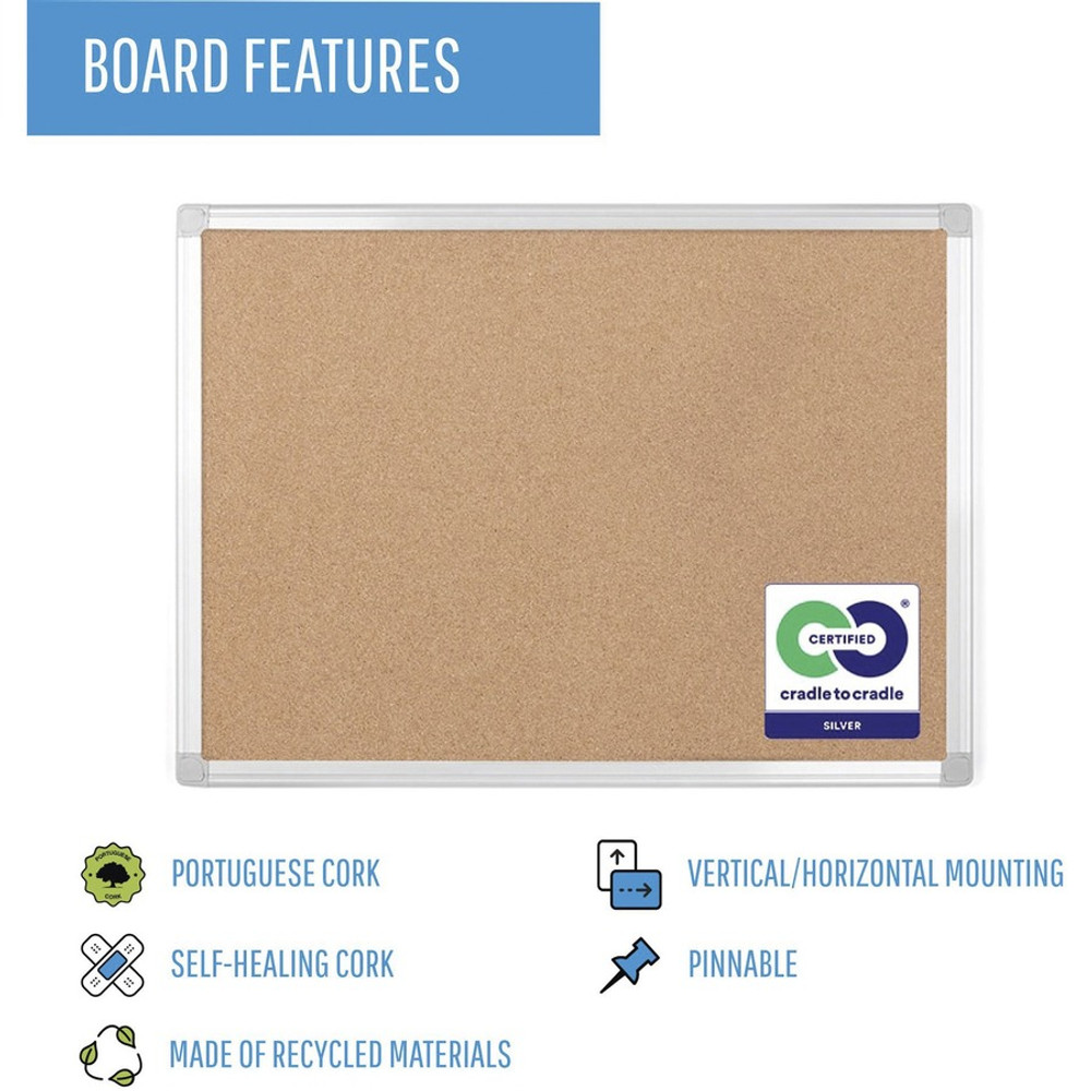 Bi-silque S.A MasterVision CA271790 MasterVision Aluminum Frame Recycled Cork Boards