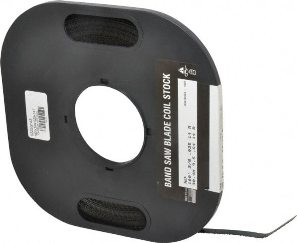 M.K. MORSE 163314100C-MSC Band Saw Blade Coil Stock: 3/8" Blade Width, 100' Coil Length, 0.025" Blade Thickness, Carbon Steel