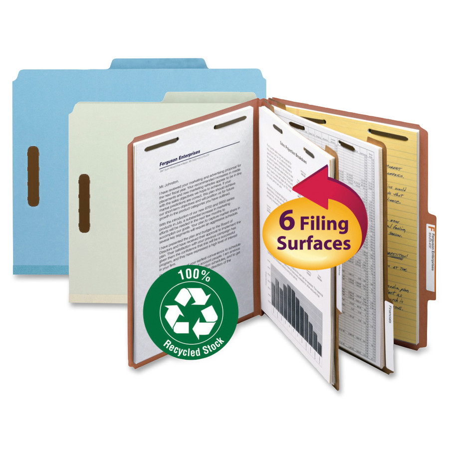 Smead Manufacturing Company Smead 14021 Smead 2/5 Tab Cut Letter Recycled Classification Folder