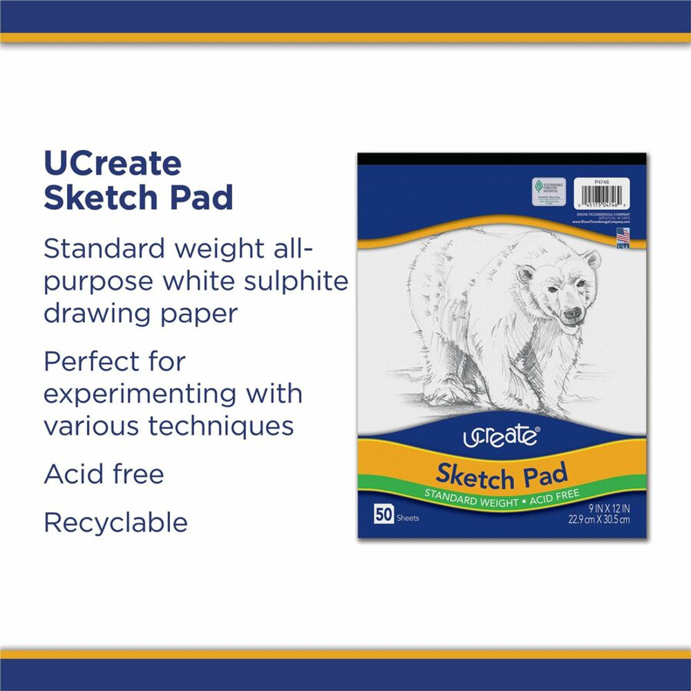 Dixon Ticonderoga Company Dixon 4746 UCreate Medium Weight Sketch Pads