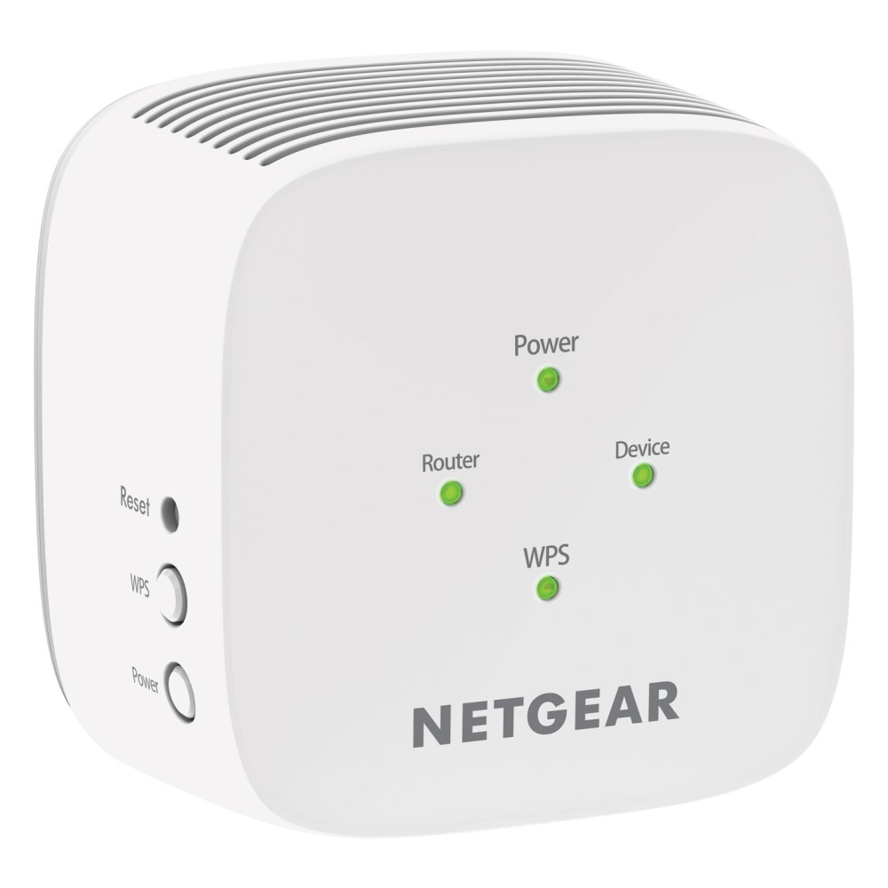 The NETGEAR AC750 WiFi Range Extender boosts your existing network range, delivering AC dual band WiFi up to 750Mbps. It works with any standard WiFi router and is ideal for HD video streaming and gaming.  Get the connectivity you need for tablets, smartphones, laptops and more.  Extends 2.4GHz and 5GHz WiFi up to 750Mbps while reducing interference.  Smart LED indicators.  Finds the best location for your range extender.  FastLaneTechnology.  Uses both WiFi bands for super fast high speeds.  Will work with most standard WiFi routers (routers sold separately).  Flexibility is key for remote learning and when working from home.