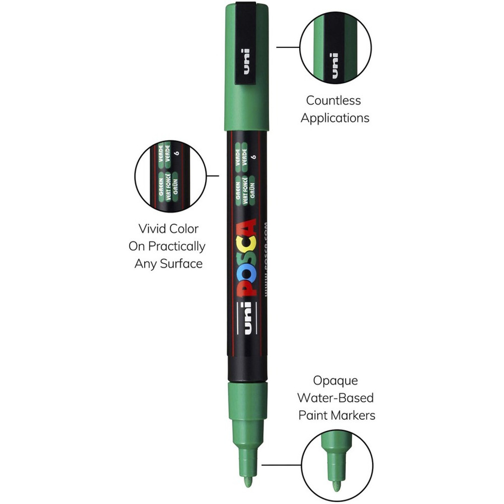 uni-ball Corporation uniball? PC3MGREEN uni&reg; Posca PC-3M Paint Markers