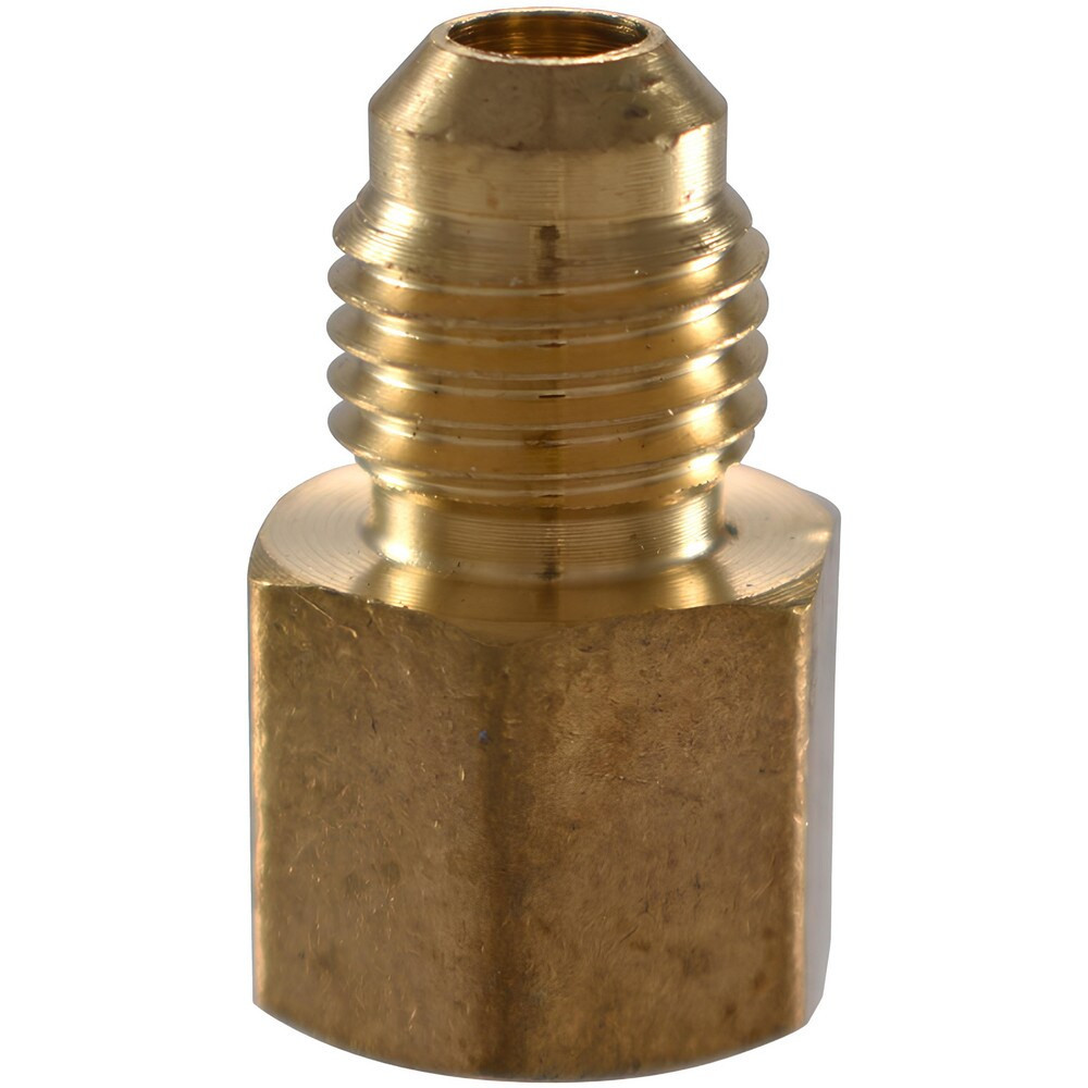 CerroBrass P-U3-8D Brass Flared Tube Connector: 1/2" Tube OD, 1/2 Thread, 45 ° Flared Angle