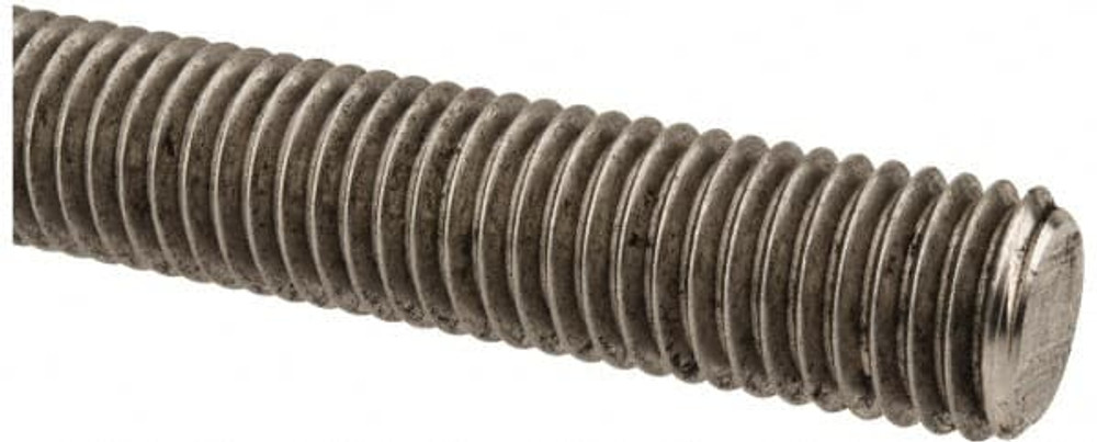 MSC 11133 Threaded Rod: 5/8-11, 3' Long, Stainless Steel, Grade 316