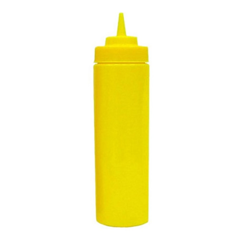 WINCO PSW-24Y  Wide-Mouth Squeeze Bottles, 24 Oz, Yellow, Set Of 6 Bottles