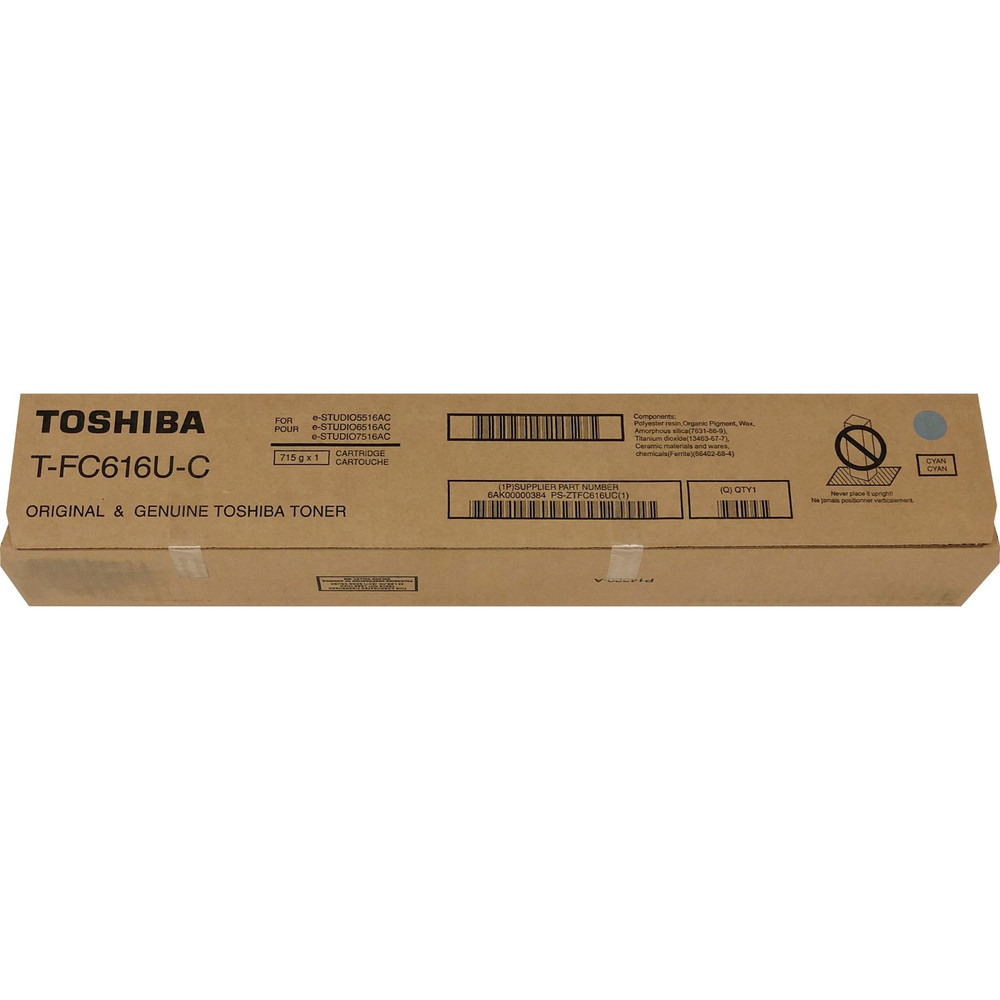Toshiba TFC616UC Toshiba Original Laser Toner Cartridge - Cyan - 1 Each
