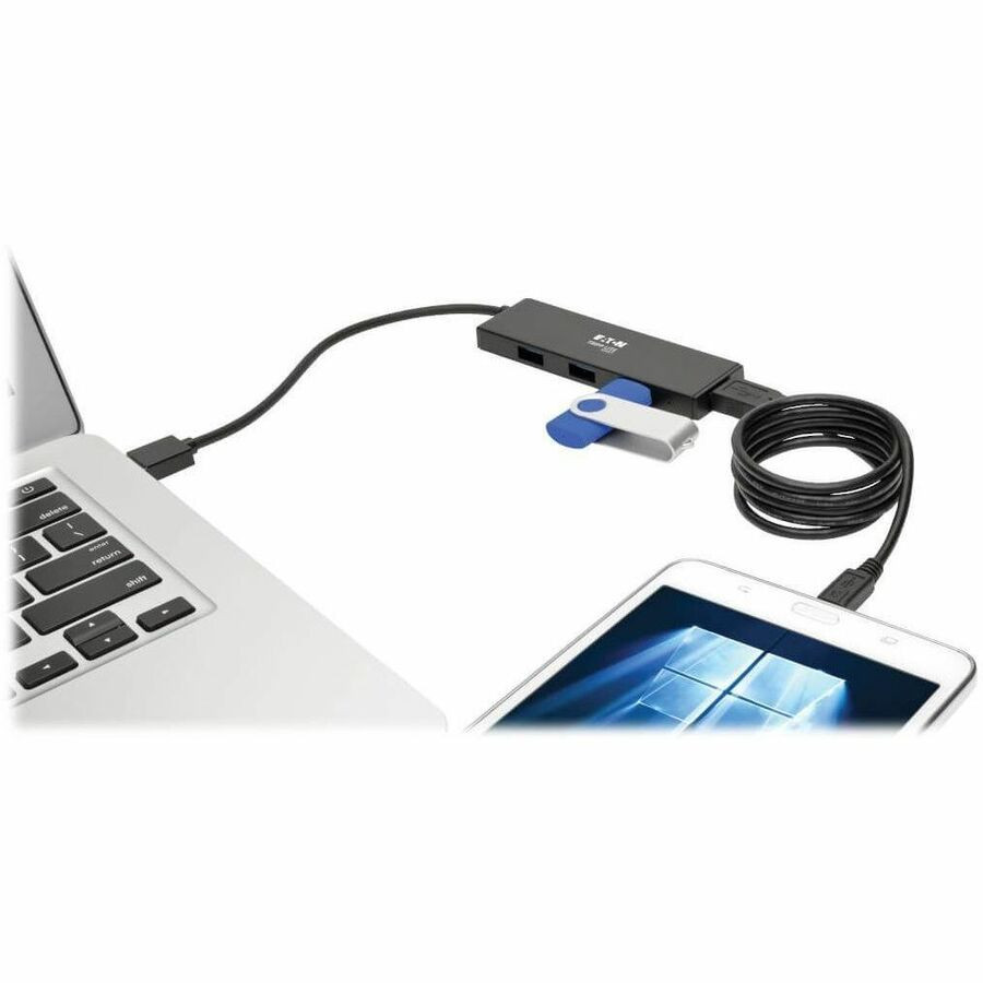 Tripp Lite by Eaton U360-004-SLIM Tripp Lite by Eaton 4-Port Ultra-Slim Portable USB 3.x (5Gbps) Hub