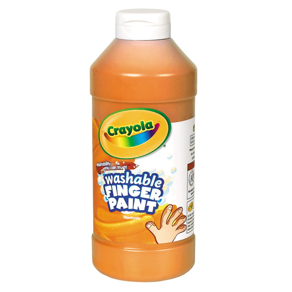 CRAYOLA LLC 551316036 Crayola Washable Finger Paint, 16 Oz., Orange