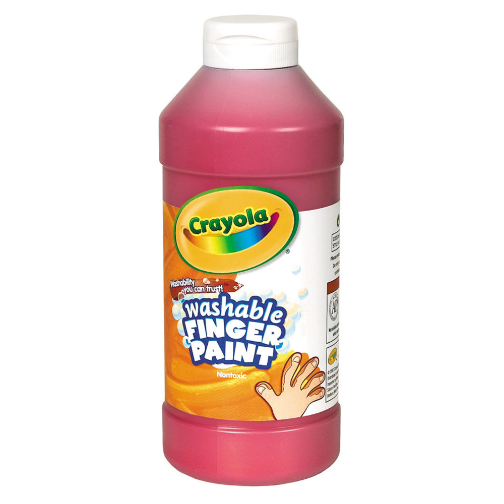 CRAYOLA LLC 551316038 Crayola Washable Finger Paint, 16 Oz., Red