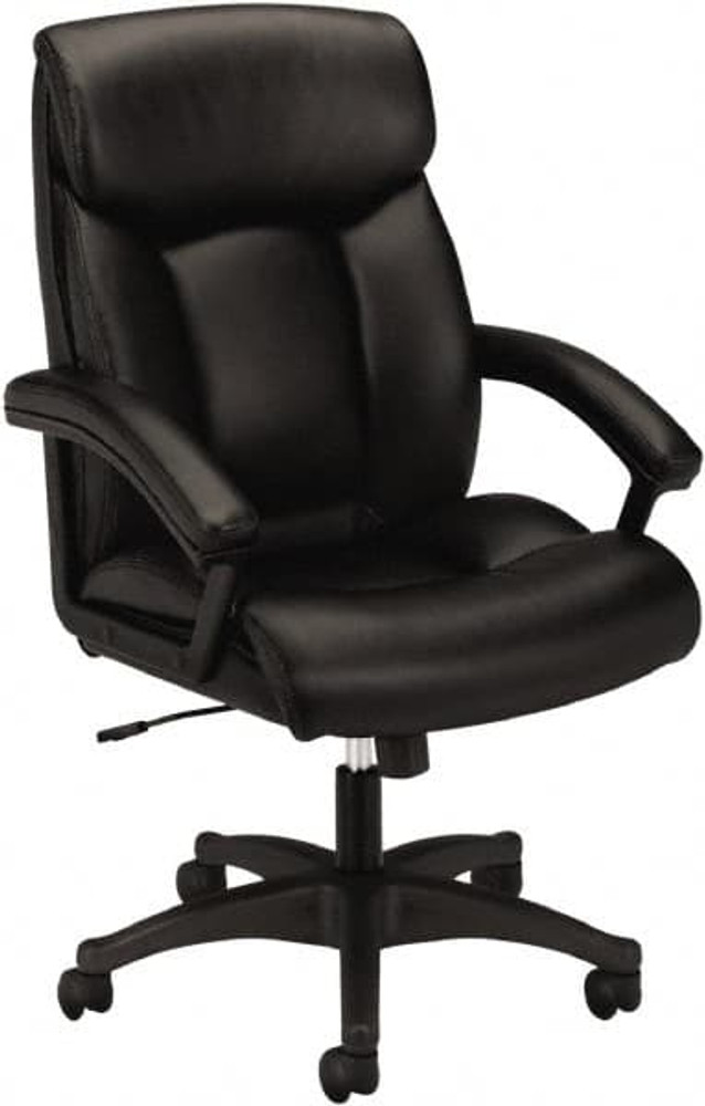 Basyx BSXVL151SB11 Task Chair: Leather, Black