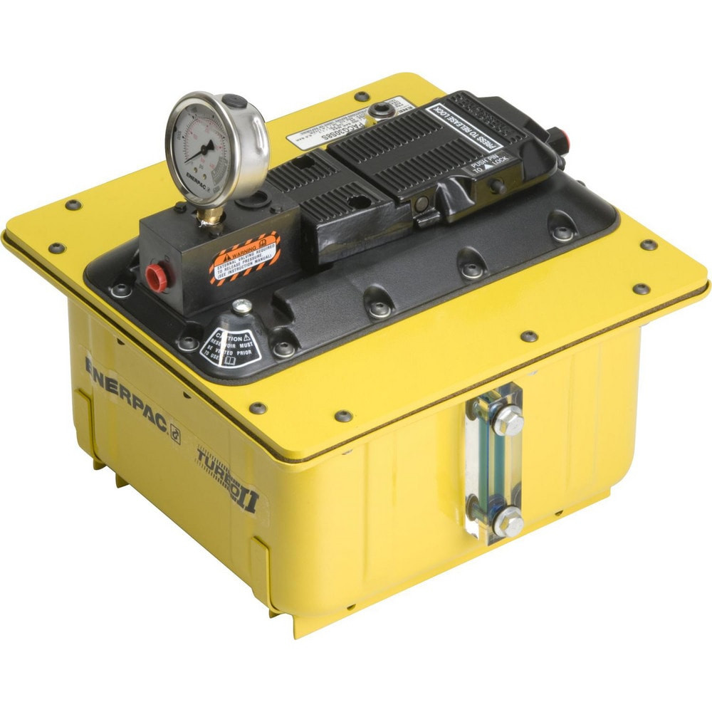 Enerpac PACG30S8S Power Hydraulic Pumps & Jacks; Type: Turbo II Air Hydraulic Pump ; 1st Stage Pressure Rating: 5000psi ; 2nd Stage Pressure Rating: 5000psi ; Pressure Rating (psi): 5000 ; Oil Capacity: 462 in3 ; Actuation: Air Compressor