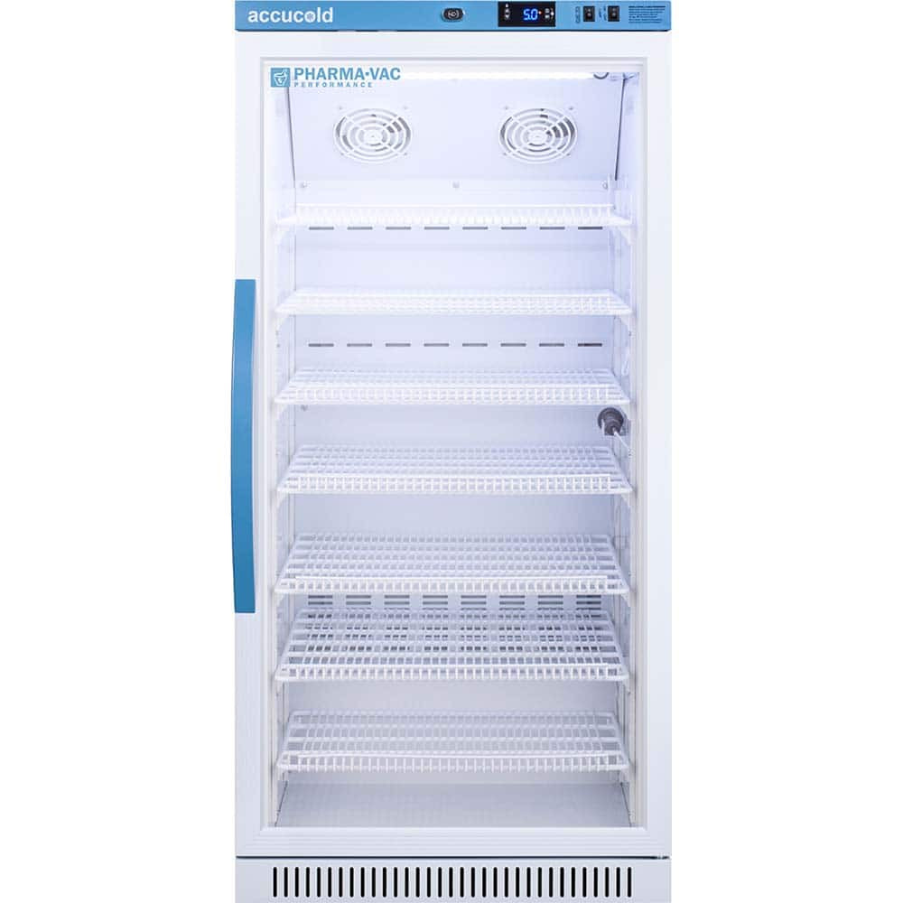 Accucold Pharmacy Medical-Laboratory Refrigerator: 9 cu ft Capacity, 2 to 8 &deg; C, 23-3/8" OAW, 24-3/8" OAD, 50" OAH ARG8PV