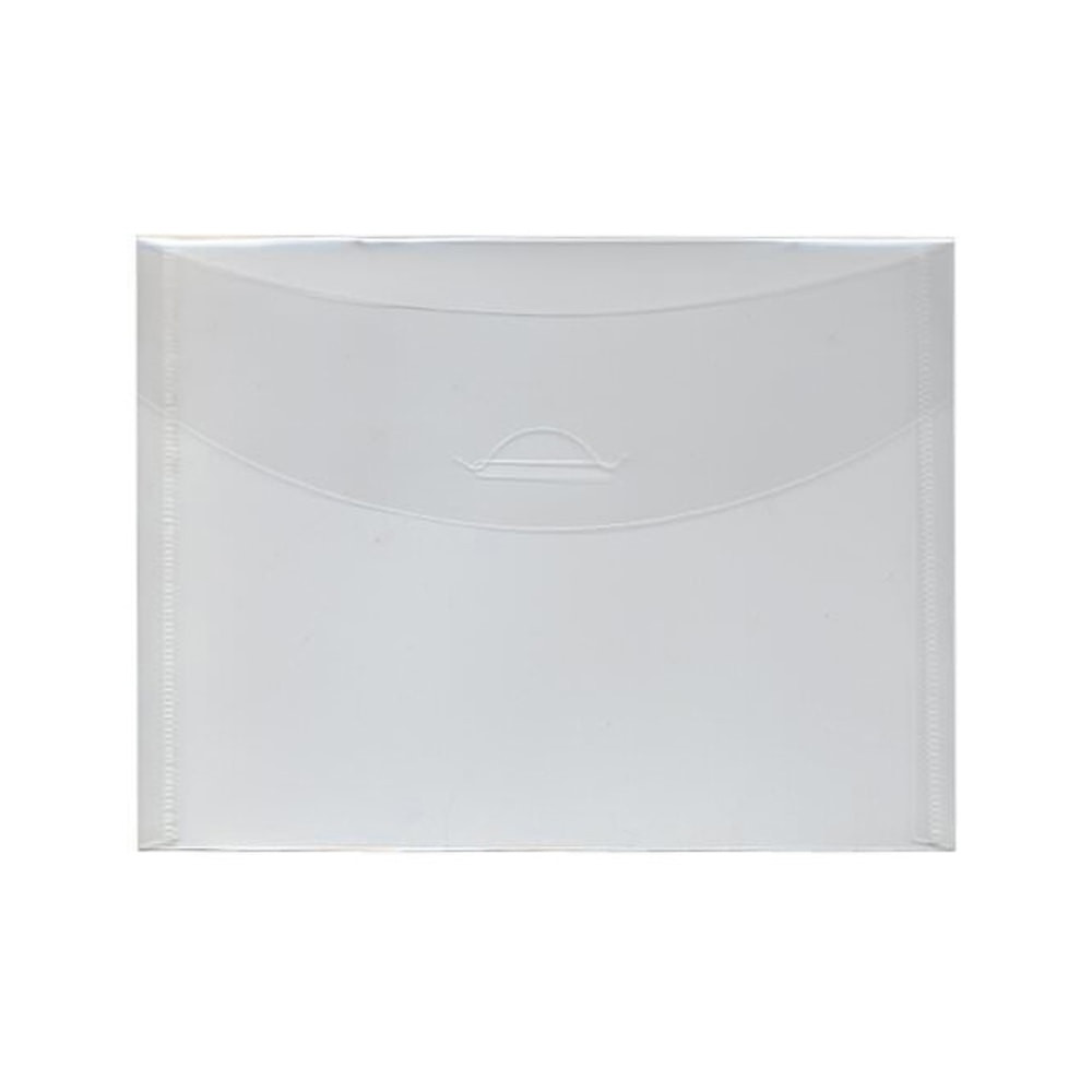 JAM PAPER AND ENVELOPE 1541743 JAM Paper Plastic Envelopes, 5 1/2in x 7 3/8in, Clear, Pack Of 12