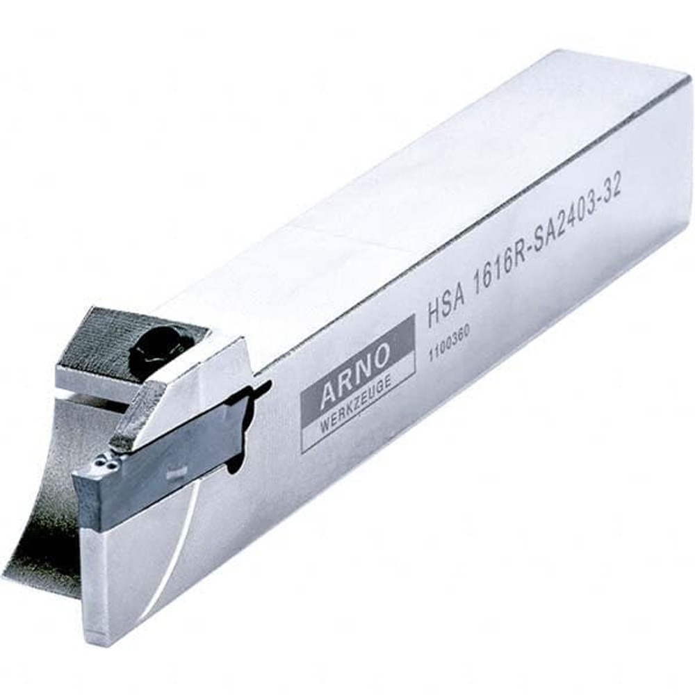Arno 109538 Indexable Grooving-Cutoff Toolholder: HSA1212L-SA24015-20, 1.5 mm Min Groove Width, 10 mm Max Depth of Cut, Left Hand