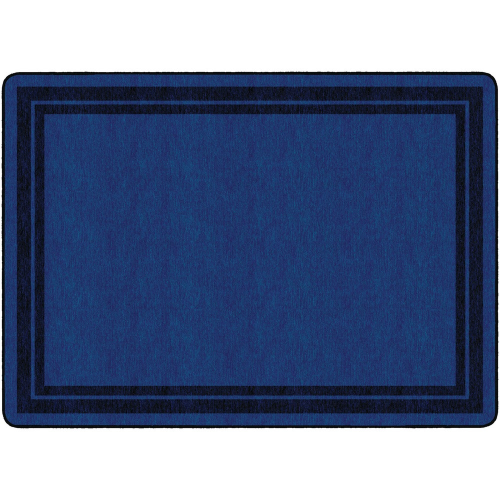 FLAGSHIP CARPETS FE423-32A  Double-Border Rectangular Rug, 72in x 100in, Dark Blue