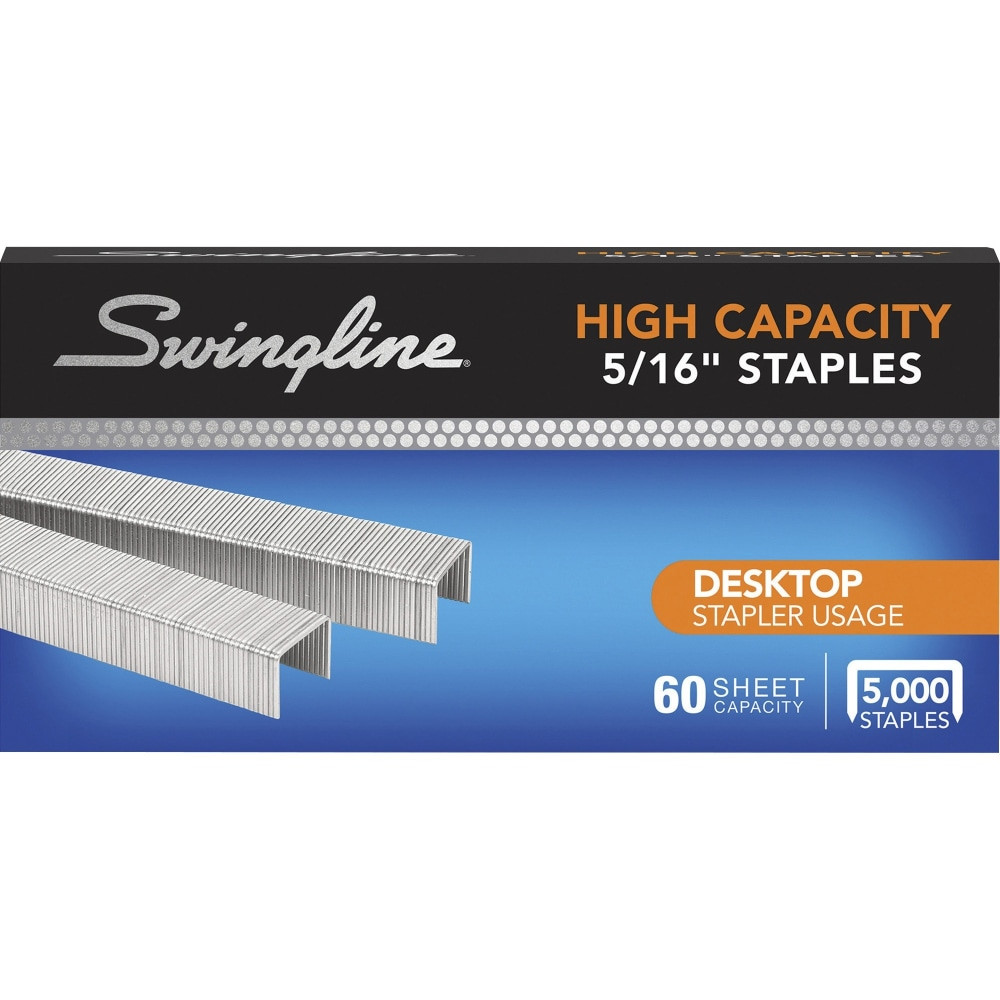 ACCO BRANDS USA, LLC 81032 Swingline High-capacity Staples - High Capacity - 5/16in Leg - Holds 60 Sheet(s) - for Paper - Silver5000 Each