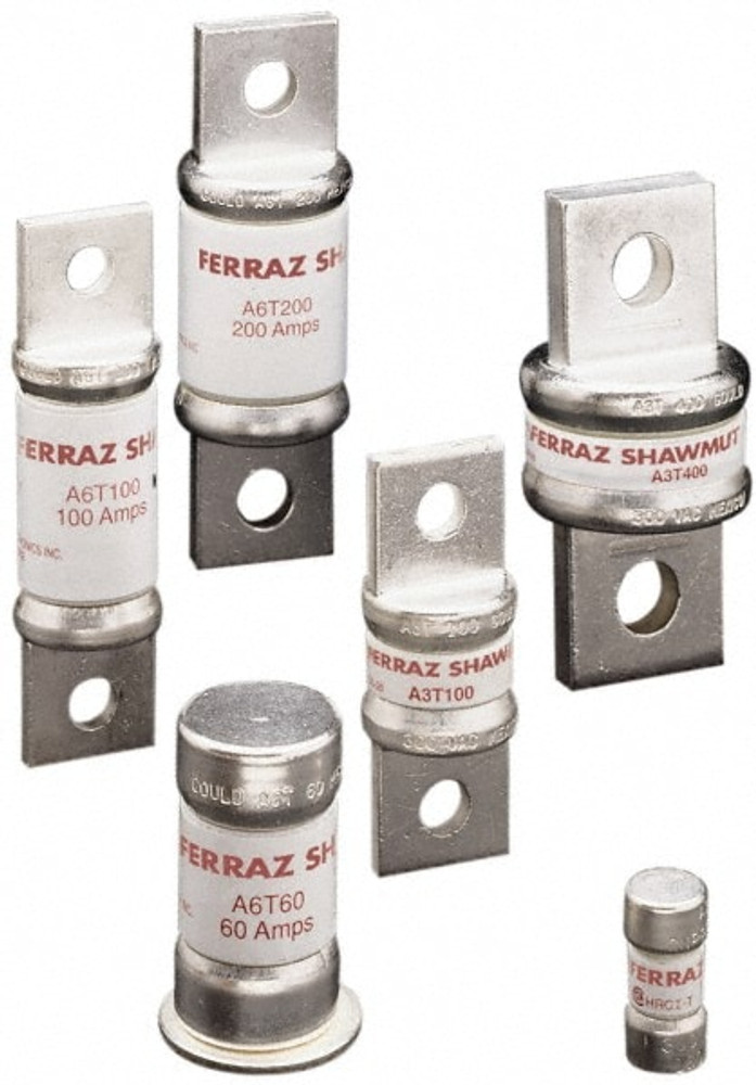 Ferraz Shawmut A3T1200 Cylindrical Fast-Acting Fuse: T, 1,200 A, 102 mm OAL, 64 mm Dia