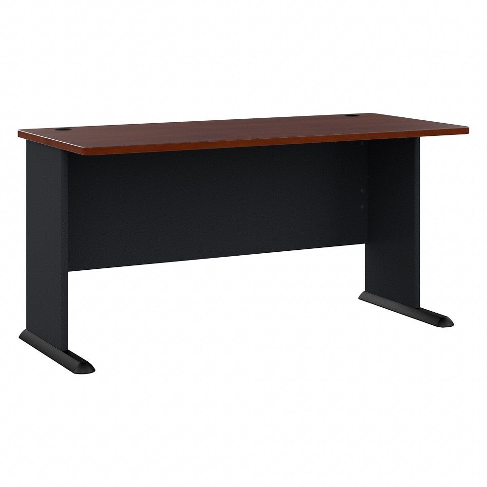 Bush Business Furniture WC90460A  Office Advantage 60inW Computer Desk, Hansen Cherry/Galaxy, Standard Delivery