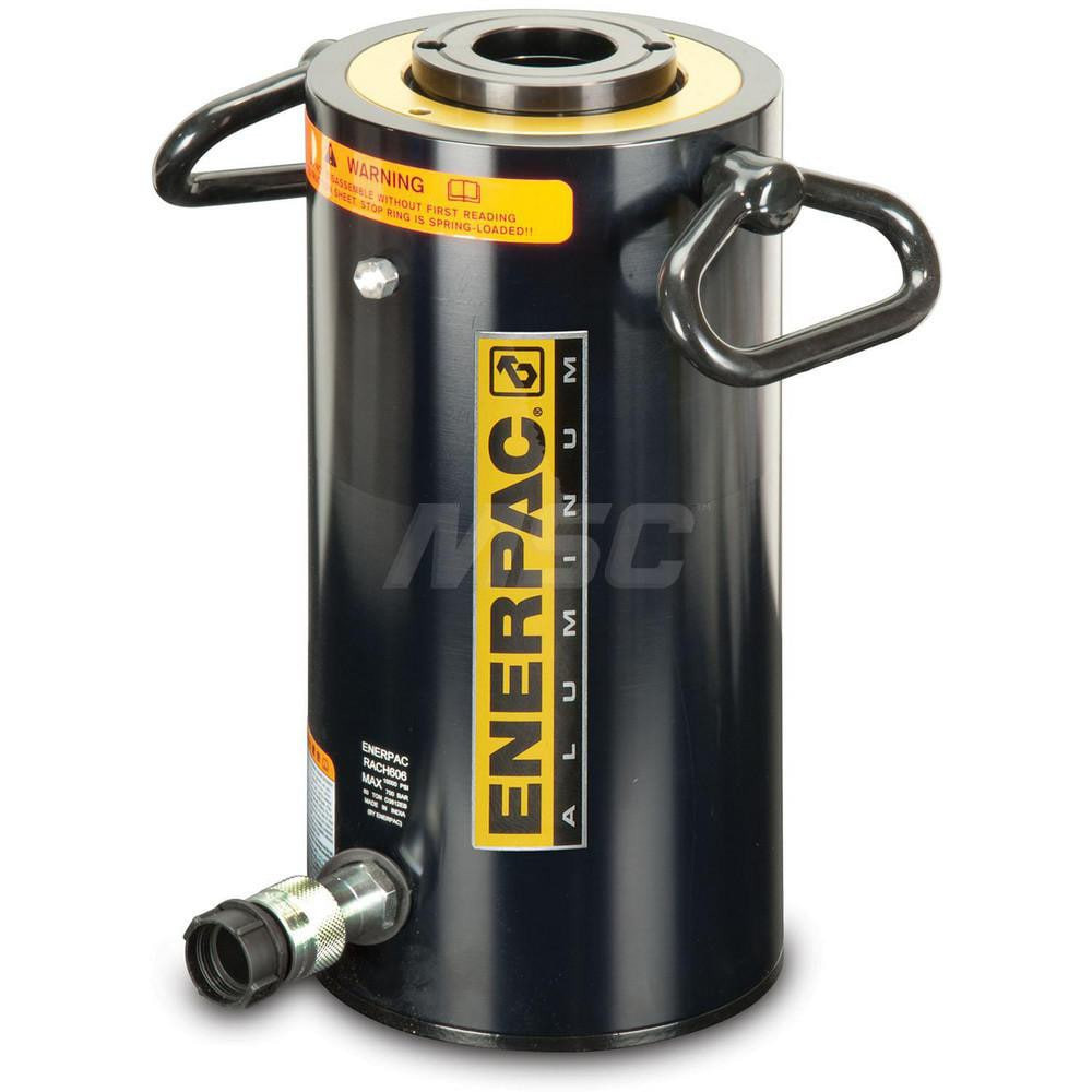 Enerpac RACH606 Portable Hydraulic Cylinder: 65.6 TON Capacity, 77.53 cu in Oil Capacity