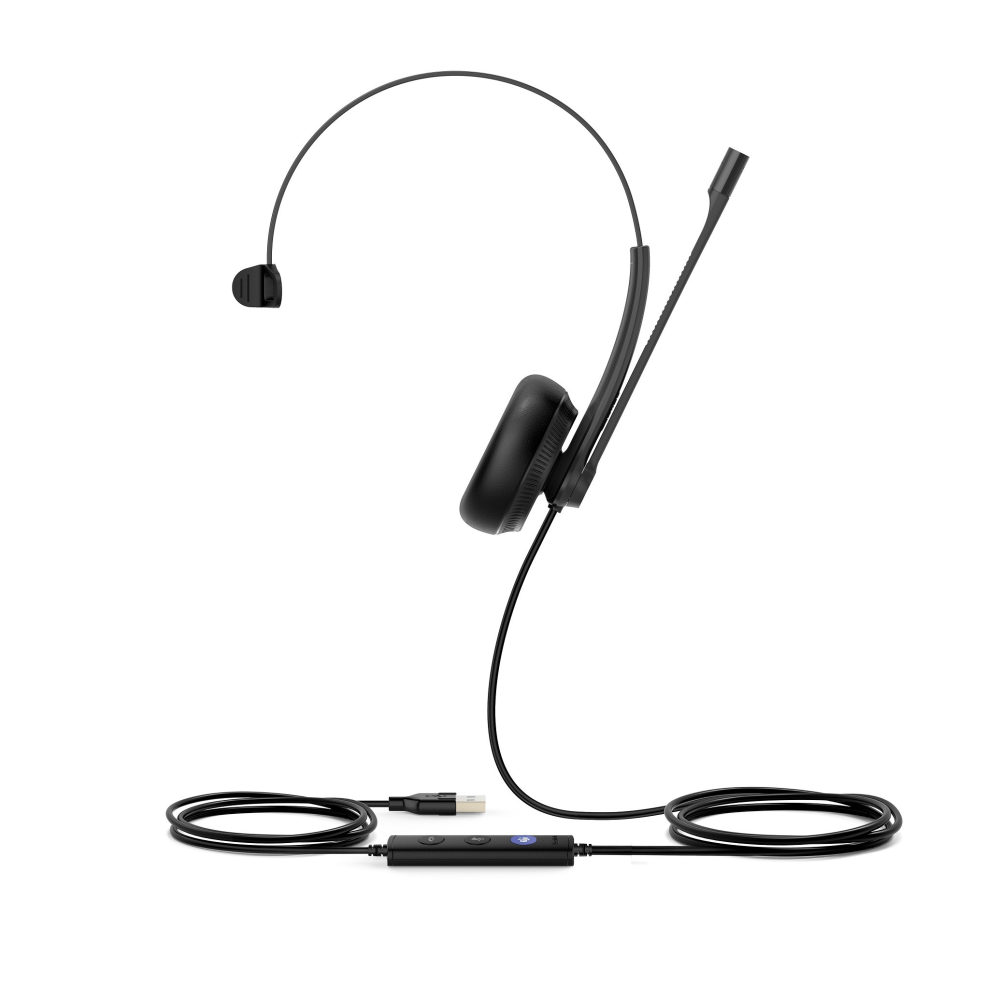 YEALINK YEA-UH34-MONO-UC  Mono UC USB Wired Headset, Black, YEA-UH34-MONO-UC