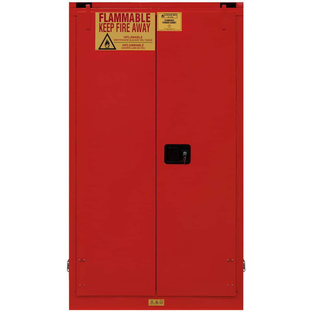 Durham 1060S-17 Safety Cabinets; Door Type: Self Closing ; Hazardous Chemical Type: Non-Combustible ; Cabinet Style: Standard; Double Wall ; Adjustable Shelves: Yes ; Shelf Depth (Fractional Inch): 29-3/16 ; Standards: FM; NFPA 30; OSHA