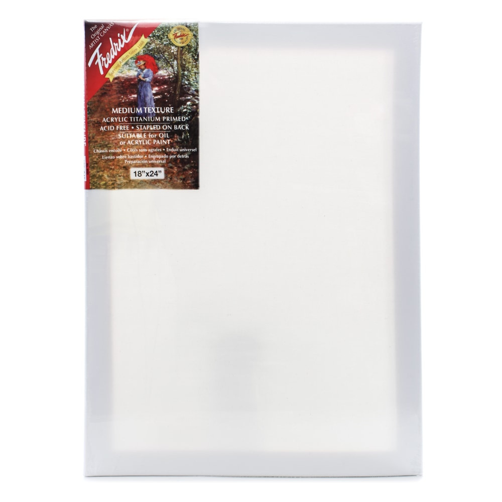 TARA MATERIALS, INC. Fredrix 5023  Red Label Stretched Cotton Canvas, 18in x 24in x 11/16in